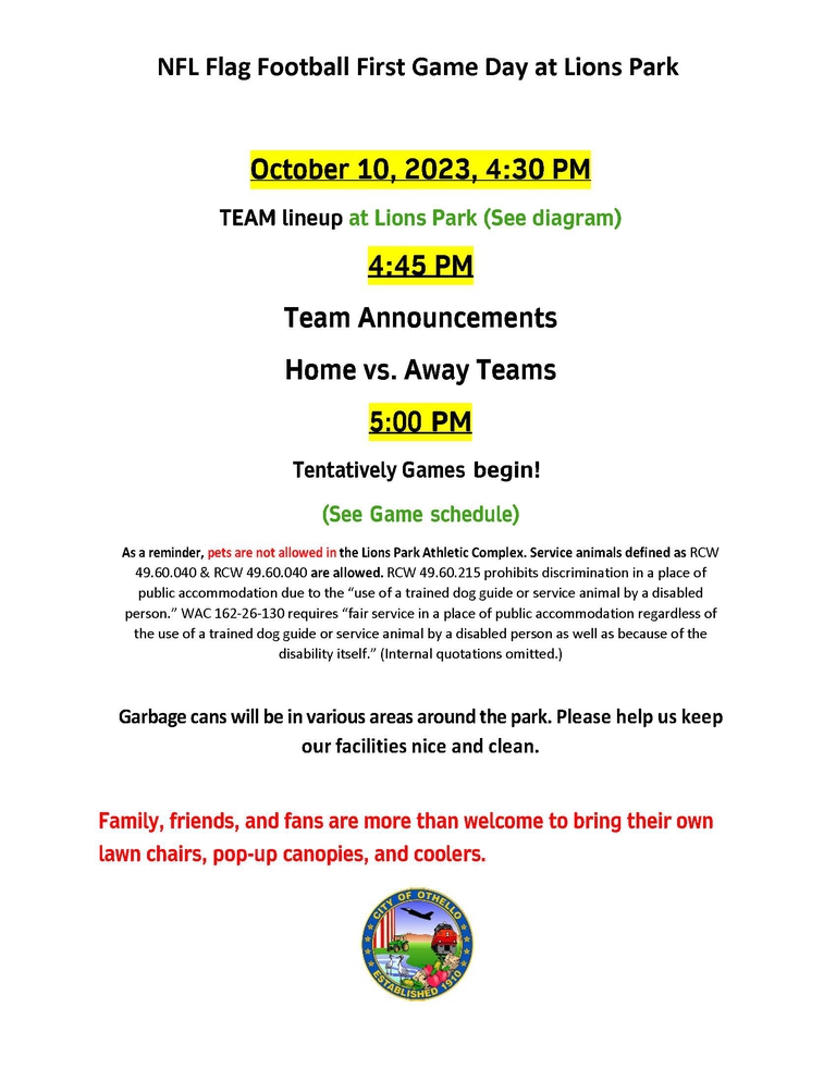 Flag Football information